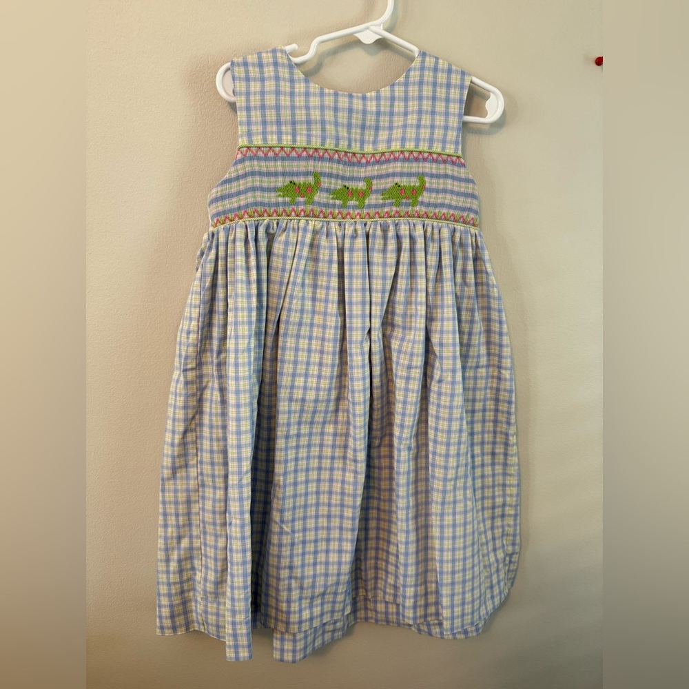 Banana Split Smocked Alligator Dress